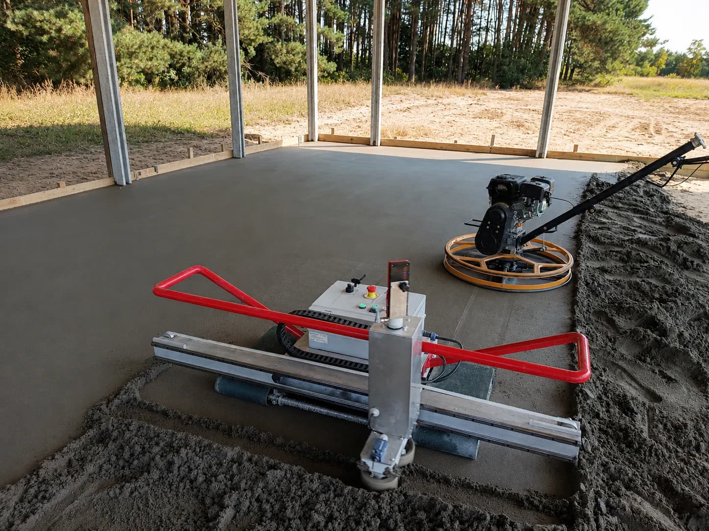 Floor Master Long układający posadzkę w dużym pomieszczeniu